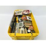 BOX OF ASSORTED VINTAGE SLIDES AND SNAPSHOTS ETC.