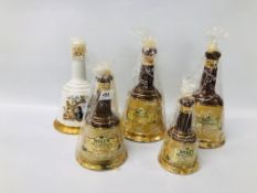 4 X GRADUATED WADE "BELLS" OLD SCOTCH WHISKY ESPECIALLY SELECTED COMPRISING 2 X 26⅔ FL OZ,