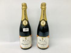 2 BOTTLES OF M.C.C BICENTENARY 75CL CHAMPAGNE.