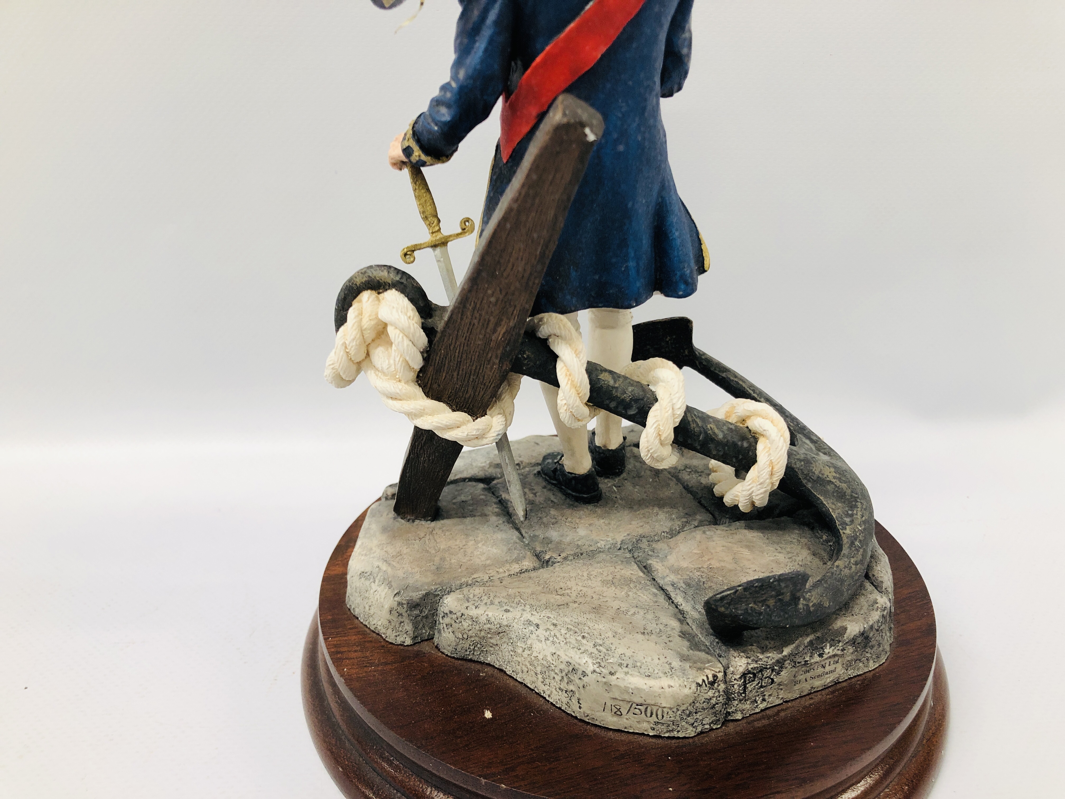 BORDER FINE ARTS LIMITED EDITION SCULPTURE 118 / 500 "ADMIRAL LORD NELSON" ALONG WITH ORIGINAL BOX - Image 6 of 12