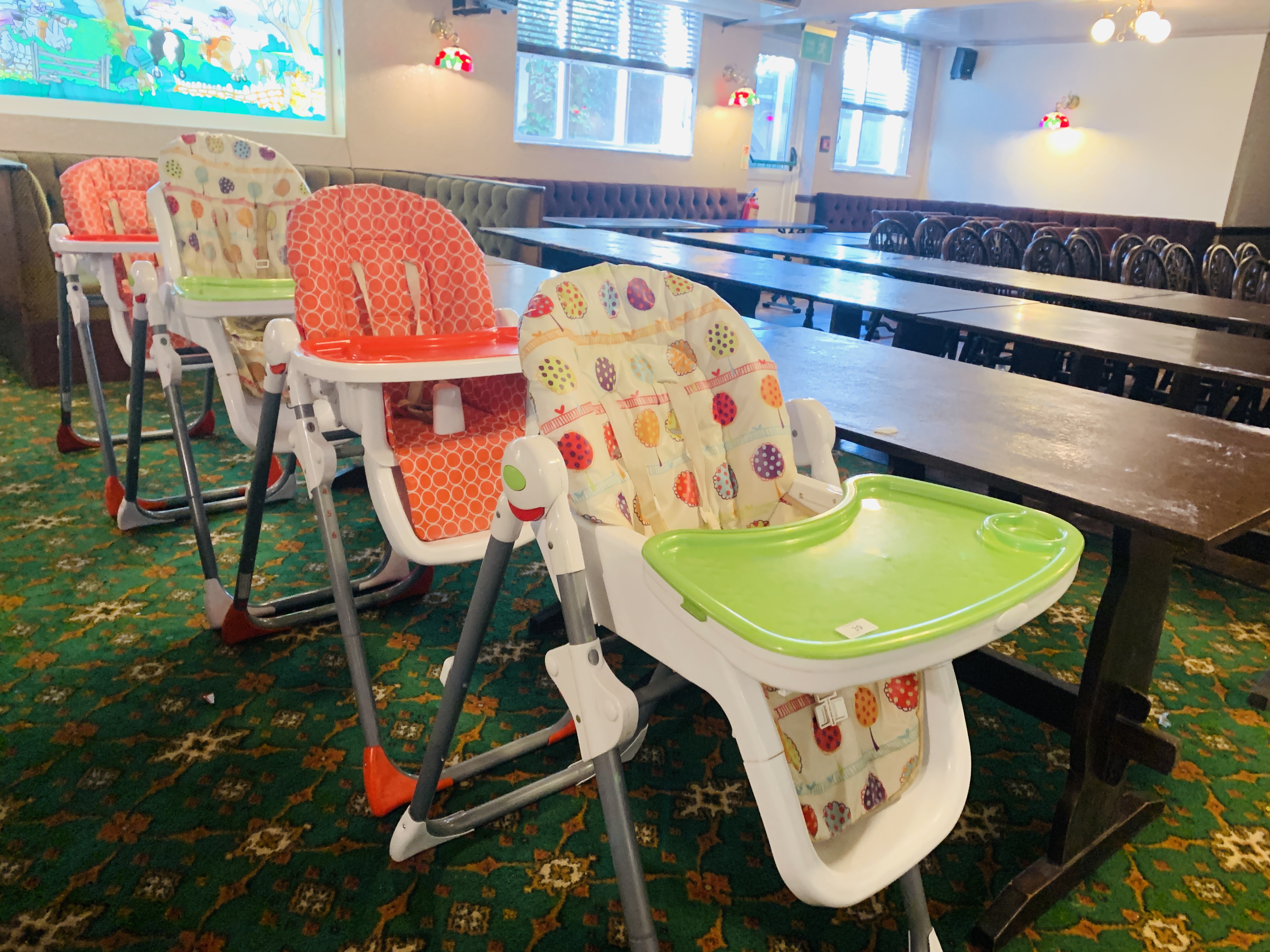 4 X FOLDING HIGH CHAIRS