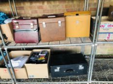 7 CASES AND 1 BOX OF MIXED RECORDS TO INCLUDE THE ROLLING STONES, ELVIS ETC.