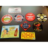 A COLLECTION OF NINE REPRODUCTION ADVERTISING SIGNS TO INCLUDE HEINZ, BUICK, FLYING A GASOLINE,