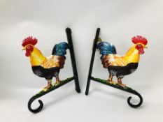 (R) 2 COCKEREL BASKET HANGERS