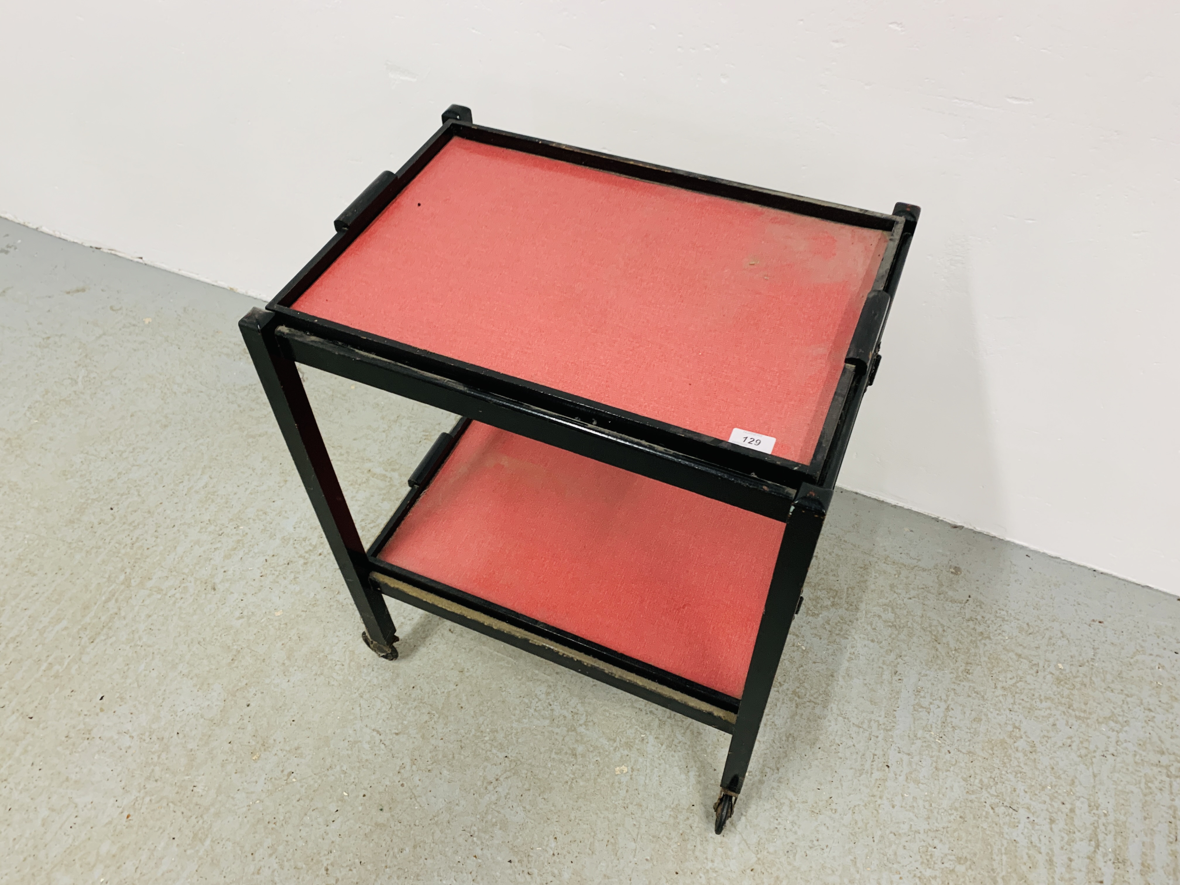 A TWO-TIER FOLDING DRINKS TROLLEY - Image 2 of 9