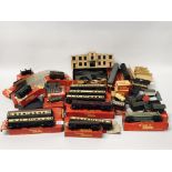 COLLECTION OF TRI-ANG 00 GAUGE ENGINES, CARRIAGES, TENDERS & ROLLING STOCK, TRACK SIDE & TRACK ETC.
