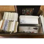 BOX OF GB 2006-2009 FIRST DAY COVERS AND PHQ CARDS, 2000 YEAR BOOK ETC.