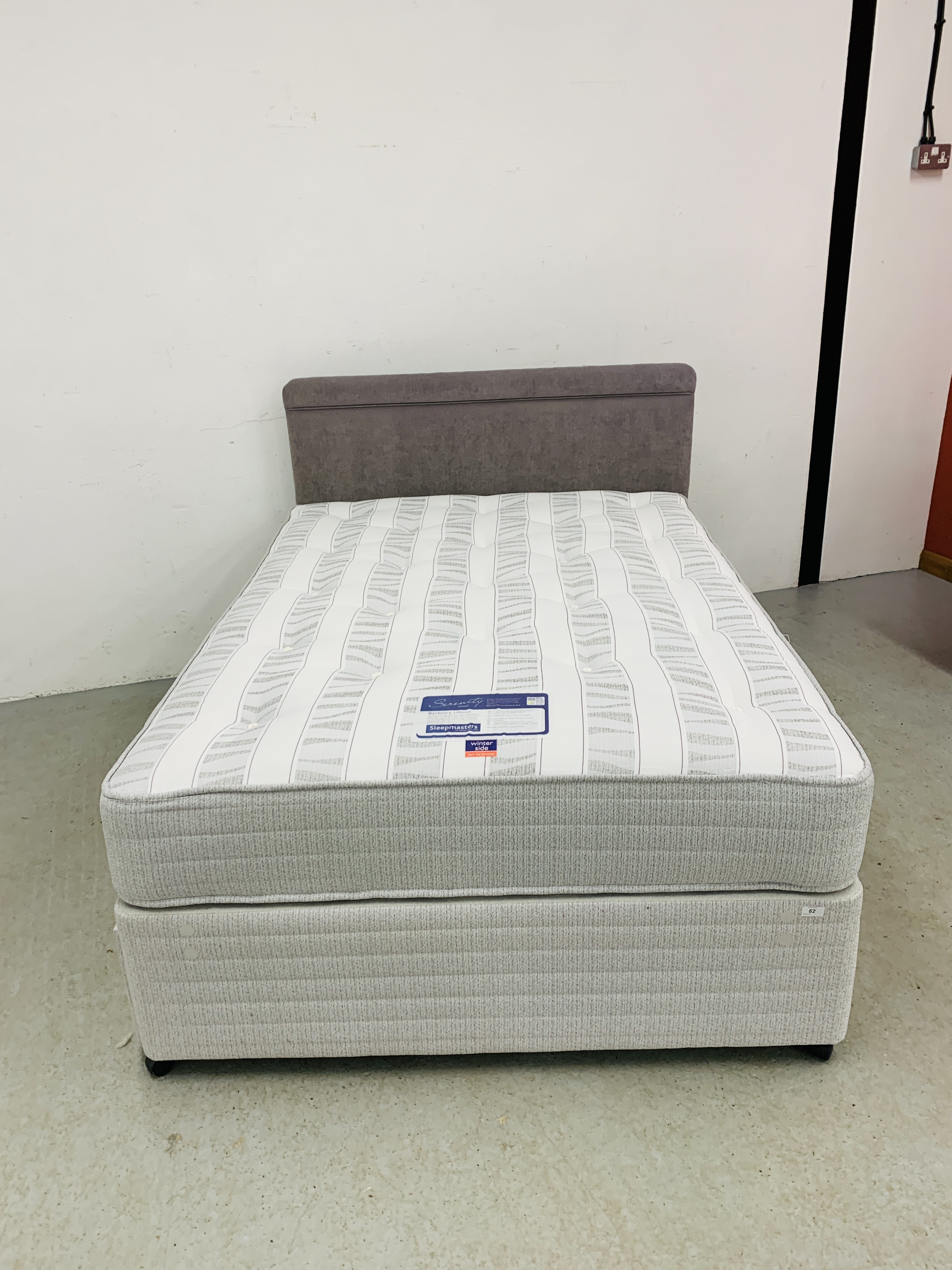 A SLEEP MASTER SERENITY RANGE BACKCARE ULTIMA DOUBLE DIVAN BED WITH TWO DRAWER BASE COMPLETE WITH - Image 11 of 13