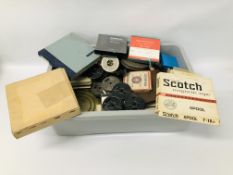 COLLECTION OF ASSORTED VINTAGE FILM REELS ETC.