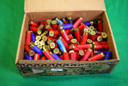 BOX CONTAINING QTY OF MIXED CALIBRE SHOTGUN CARTRIDGES TO INCLUDE 12G AND 410, ELEY, FIOCCHI,