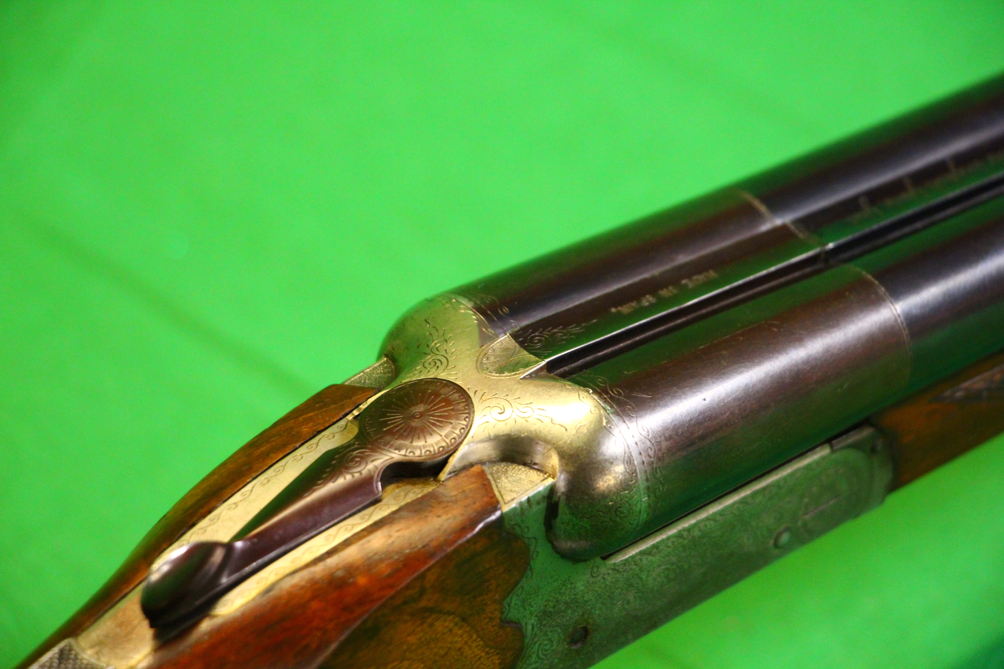 SPANISH 12 BORE SIDE BY SIDE SHOTGUN 27¾ INCH BARRELS, TWIN TRIGGER, - Image 7 of 14