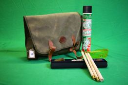 JACK PIKE CANVAS SHOOTING BAG ALONG WITH BERETTA CLEANING KIT 12G AND NAPIER GUN LUBRICANT