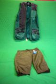 A LITTS SIZE M SKEET JACKET AND A PAIR OF SEELAND SIZE 52 BRIGGS