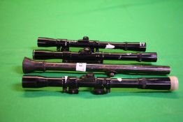 4 VARIOUS RIFLE SCOPES TO INCLUDE MODEL 344 W.R.