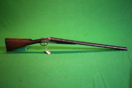 12 BORE HOLLIS SIDE BY SIDE SHOTGUN TWIN TRIGGER, SIDELOCK,