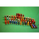 50 RARE COLLECTABLE SHOT GUN CARTRIDGES ASSORTED CALIBRES TO INCLUDE PURDEY, HAMMOND BROTHERS,