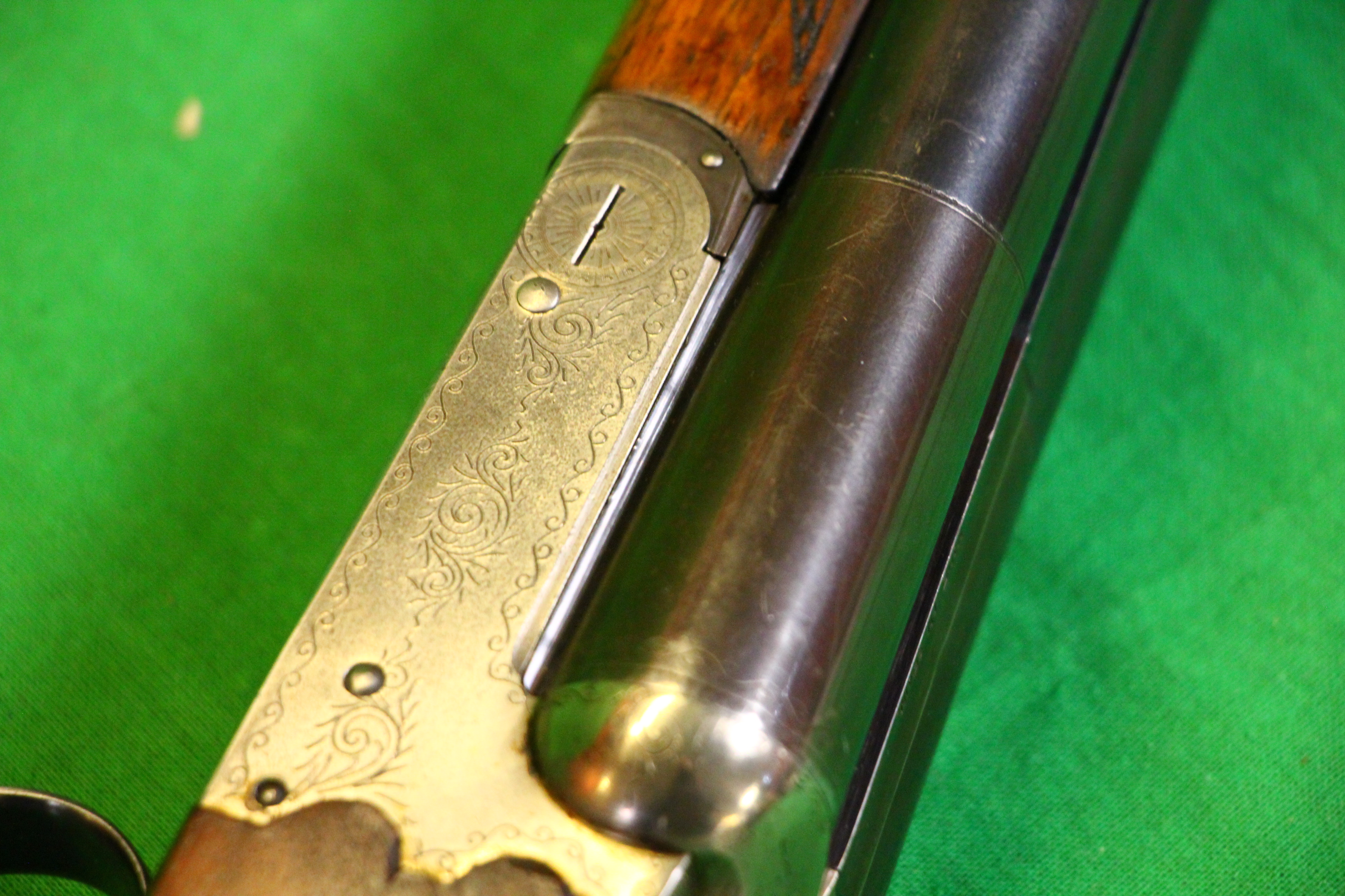 SPANISH 12 BORE SIDE BY SIDE SHOTGUN 27¾ INCH BARRELS, TWIN TRIGGER, - Image 11 of 14
