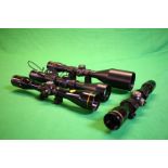 4 X NIKKO STIRLING SCOPES TO INCLUDE GOLD CROWN WIDE ANGLE 4X40, SILVER CROWN 4X32,