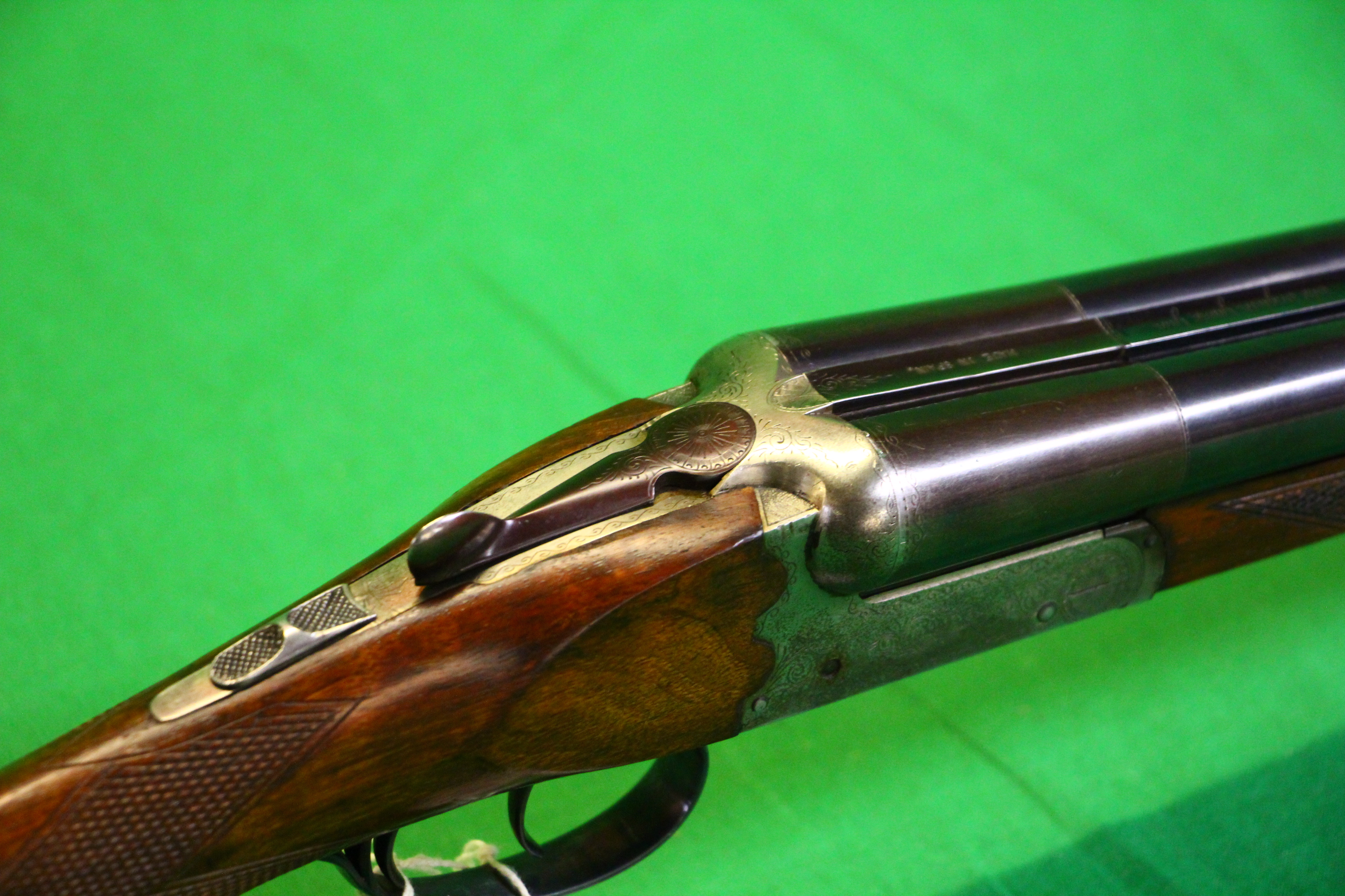 SPANISH 12 BORE SIDE BY SIDE SHOTGUN 27¾ INCH BARRELS, TWIN TRIGGER, - Image 5 of 14