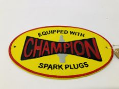 (R) CHAMPION SPARK PLUGS PLAQUE