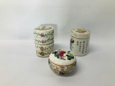 C19TH CHINESE PORCELAIN STACKING BOX / CONTAINER BEARING A WAX SEAL TO BASE H 10.