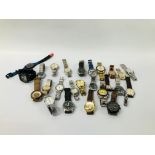 QUANTITY OF ASSORTED WRIST WATCHES TO INCLUDE DESIGNER MARKED BRANDS ETC.