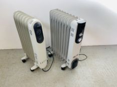 TWO CHALLENGE ELECTRIC OIL FILLED RADIATORS - SOLD AS SEEN