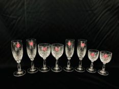 4 X BOXED SETS OF ROYAL ALBERT DRINKING GLASSES COMPRISING 2 SHERRY GLASSES 847242,