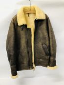 SHEEPSKIN LINED FLYING JACKET.