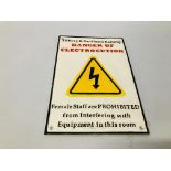 (R) ELECTROCUTION RAILWAY SIGN