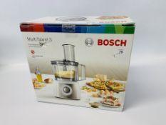 A BOXED AN UNUSED BOSCH MULTITALENT 3 KITCHEN ASSISTANT - SOLD AS SEEN