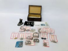 COLLECTION OF ASSORTED VINTAGE BUCKLES TO INCLUDE SILVER ETC.