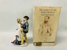 "THE ROYAL WORCESTER IMPRESSIONISTS SERIES" FIGURINE "MARGUERITE AND DON PEDRO" WITH ORIGINAL BOX