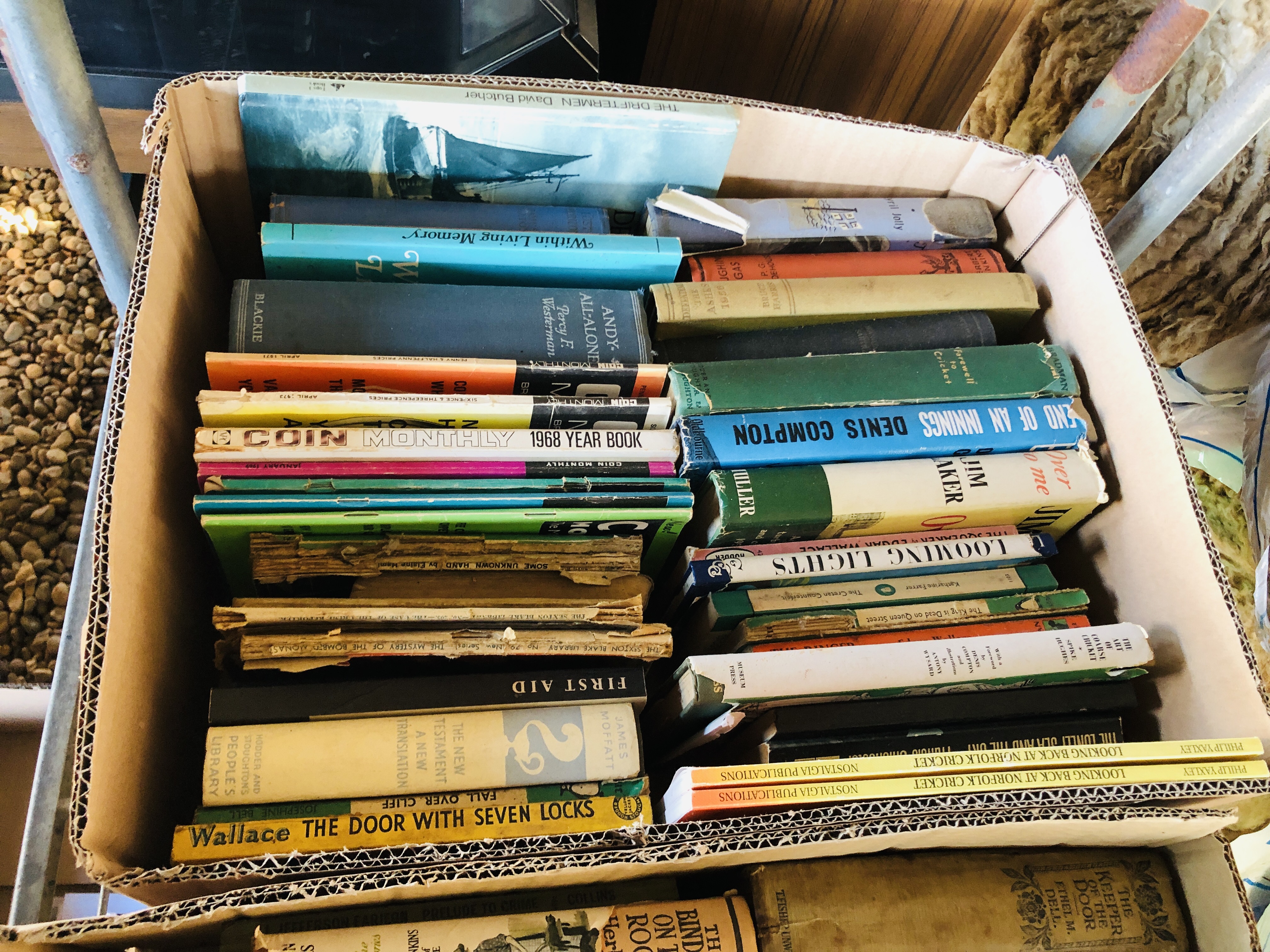 SEVEN BOXES OF ASSORTED BOOKS, MAINLY VINTAGE NOVELS. - Image 2 of 8