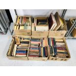 6 X BOXES OF ASSORTED ANTIQUE BOOKS TO INCLUDE MILTONS PARADISE LOST,