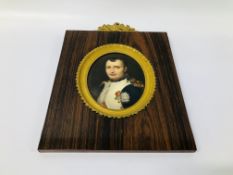 AN OVAL ENAMELLED PLAQUE OF NAPOLEON BY J.