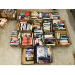 FOURTEEN BOXES CONTAINING AN EXTENSIVE COLLECTION OF ASSORTED BOOKS