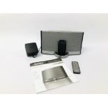 BOSE SOUND DOCK WITH REMOTE AND CHARGER ALONG WITH APPLE IPOD TOUCH - SOLD AS SEEN