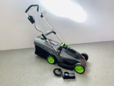 A G TECH CORDLESS LAWN MOWER MODEL CLM 001 COMPLETE WITH BATTERY AND CHARGER - SOLD AS SEEN