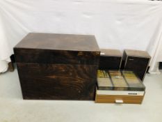 CUSTOM RECORD TRUNK CONTAINING A QUANTITY OF MIXED RECORDS,