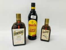 2 X BOTTLES OF COINTREAU LIQUEUR EXTRA DRY 0.