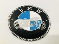 (R) ALUMINIUM BMW M/C PLAQUE