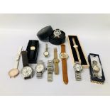 BOX OF ASSORTED MAINLY GENT'S WRIST WATCHES TO INCLUDE MANY DESIGNER BRANDS MARKED PRINCE, SEIKO,