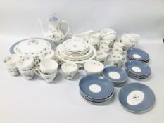 COLLECTION OF "RIDGWAY" GRAYWOOD BONE CHINA TEA / COFFEE DINNERWARE - APPROX 65 PIECES
