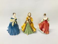 3 X ROYAL DOULTON FIGURINES TO INCLUDE ADRIENNE H.