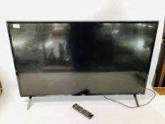 AN LG 43 INCH SMART TELEVISION COMPLETE WITH REMOTE CONTROL - SOLD AS SEEN