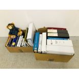 A BOX CONTAINING AIRCRAFT OPERATING MANUALS TO INCLUDE DC-8 ALONG WITH A FURTHER BOX OF AVIATION