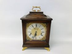 MAHOGANY CASED MANTEL CLOCK "WICKENDEN" NORWICH,