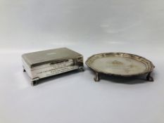 SMALL SILVER RAF RELATED PRESENTATION TRAY,