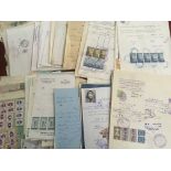 EGYPT: FILE BOX WITH REVENUES USED ON A VARIETY OF DOCUMENTS,